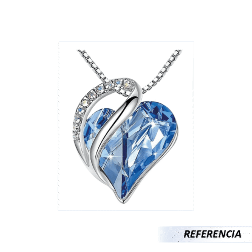 Collar de corazón de cristal de colores - Imagen 5