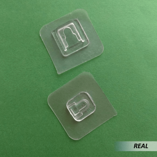 Gancho adhesivo doble transparente - Imagen 3