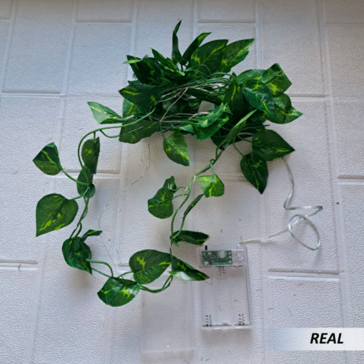 Guirnalda de hojas artificiales con luz led - Imagen 4