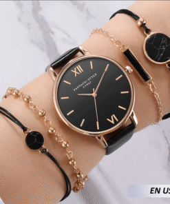 Reloj con pulseras para mujer