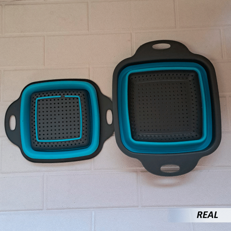 Cesta de drenaje plegable para limpieza de frutas y verduras - Imagen 3