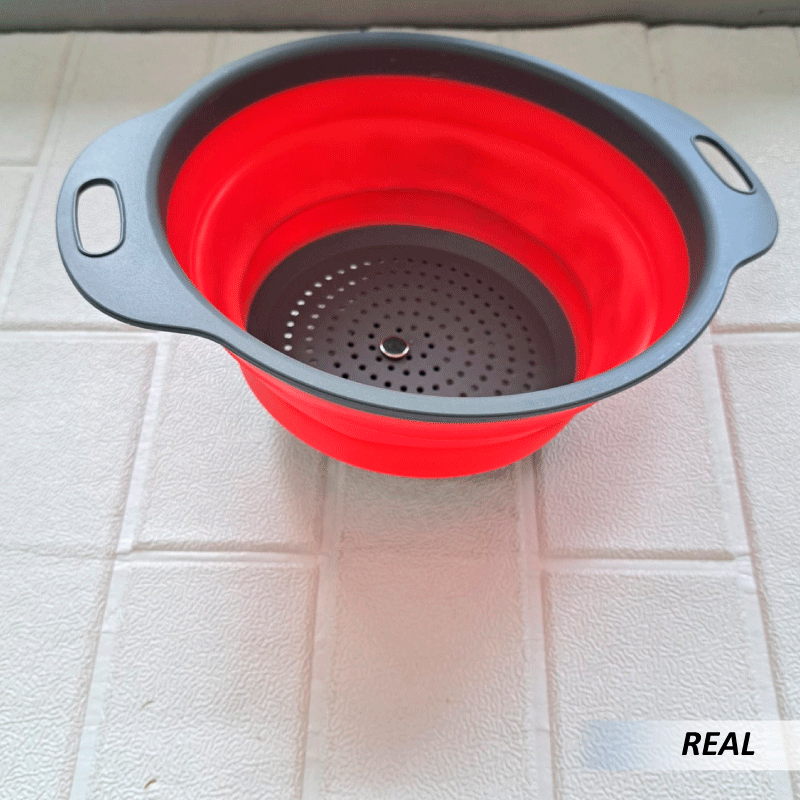 Colador plegable de silicona para cocina - Imagen 3