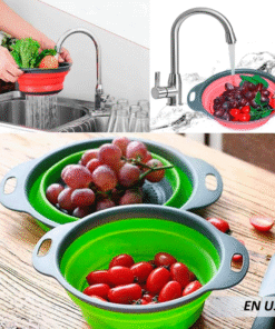 Colador plegable de silicona para cocina