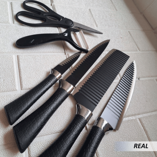 Juego de cuchillos antiadherentes con mango ergonómico - Imagen 3