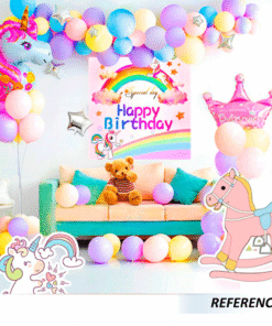 Decoración de fiesta de unicornio