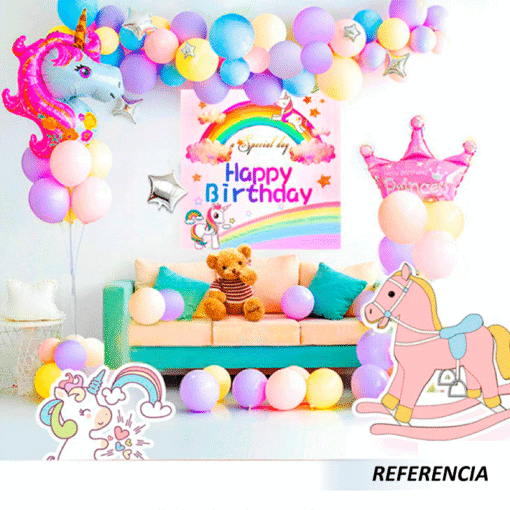 Decoración de fiesta de unicornio