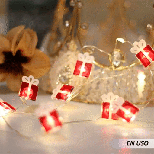 Luces mini caja regalos de navidad - Imagen 5