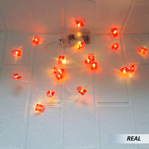 Luces mini caja regalos de navidad