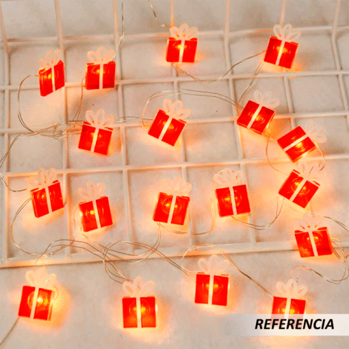 Luces mini caja regalos de navidad - Imagen 4