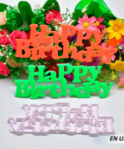 Molde de plastico feliz cumpleaños