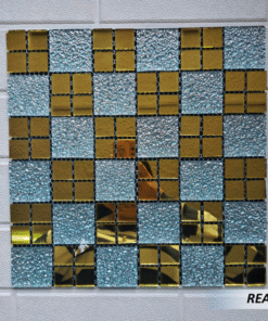 Mosaico dorado adhesivo