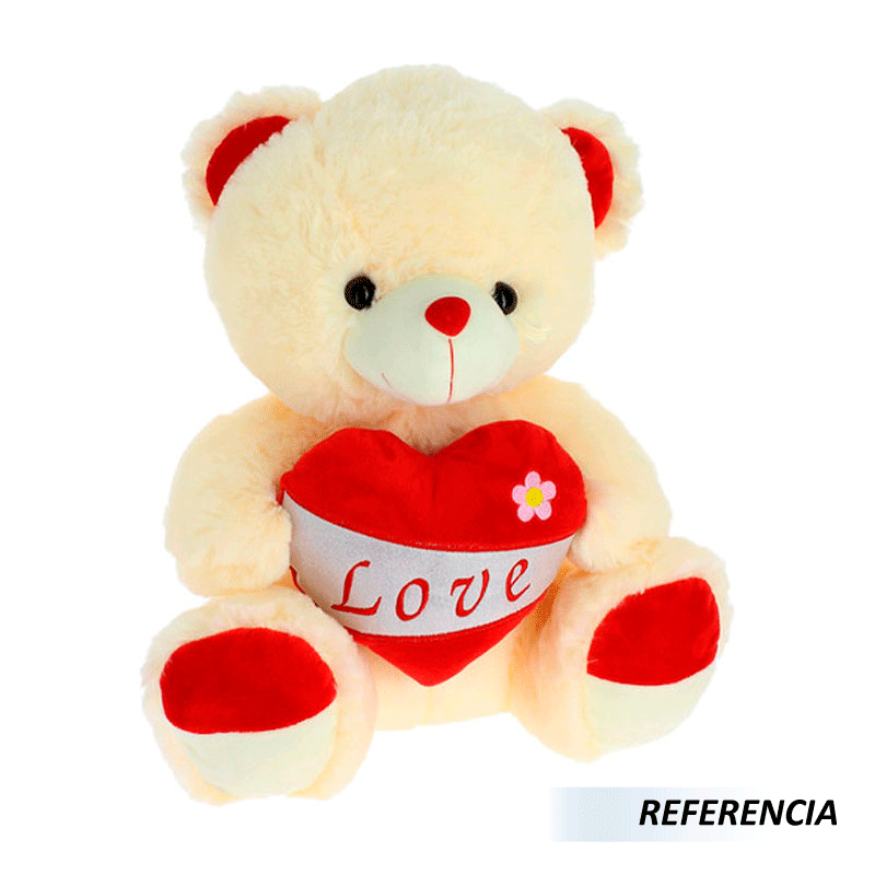 Peluche oso grande con corazón - Imagen 5
