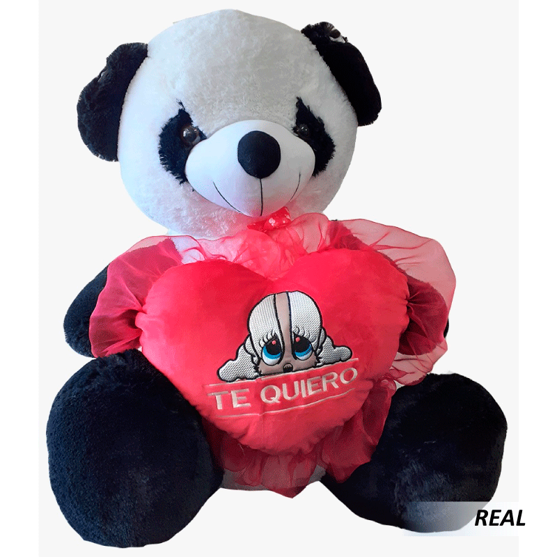Peluche oso grande con corazón - Imagen 3