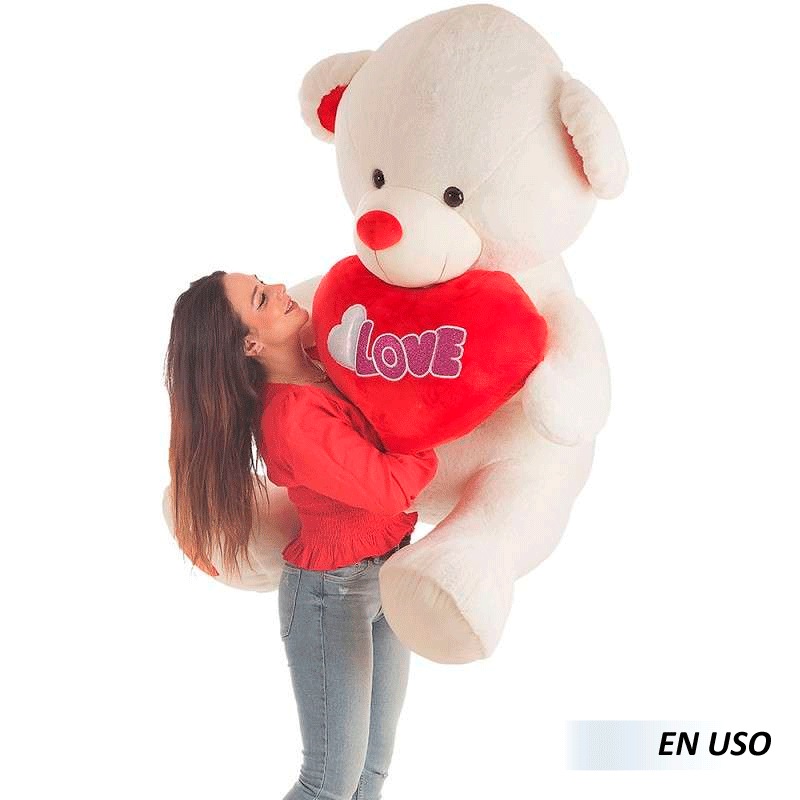 Peluche oso grande con corazón