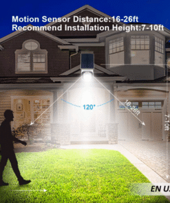 Luces solares LED con cabezales ajustables