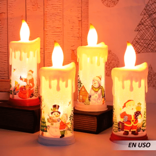Vela con luz led navidad - Imagen 5